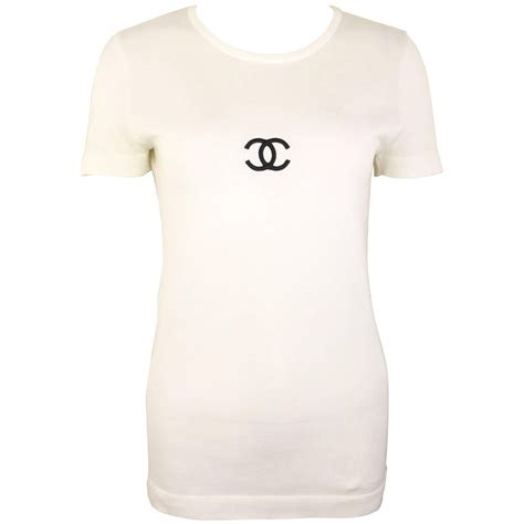 white chanel t shirt to buy|chanel white pocket shirt.